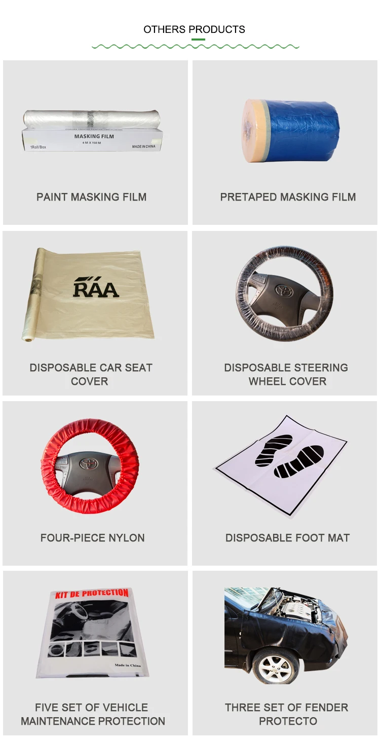 Auto Painting Disposable Durable Universal Plastic Sheeting Film In