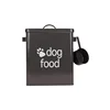 T077 Metal pet Dog cat food Biscuits bucket food storage Bin box With Lid