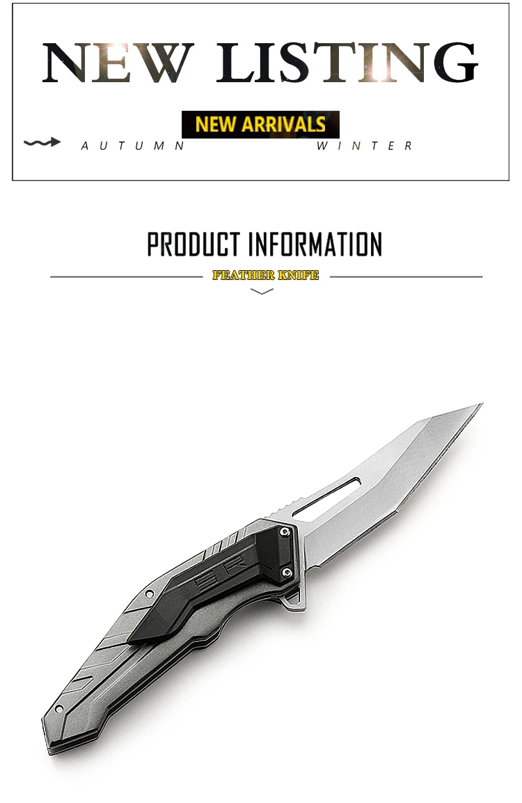 b548a 高品质不锈钢衬垫锁野营折叠刀