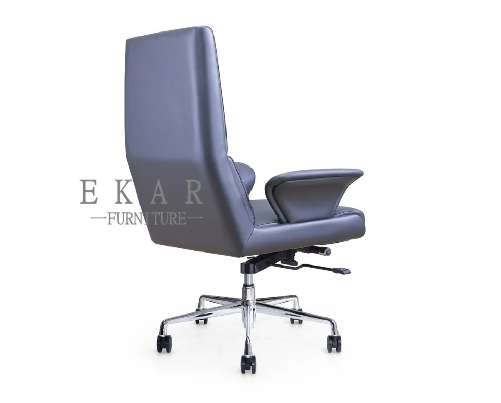 Revolving Executive Blue Leather Office Chair Price supplier