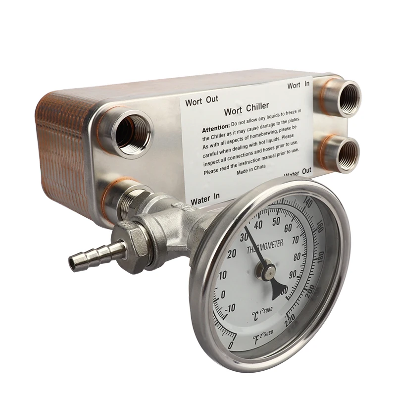 Ss 304 Heat Exchanger 60 Plates Wort Chiller Brazed Plate Draft Beer