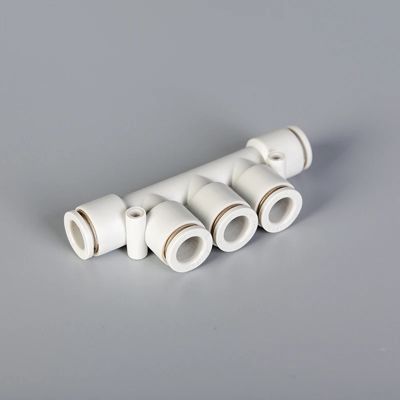 Push In 5 Way Plastic Pipe Quick Connect Plastic Pneumatic Fittings