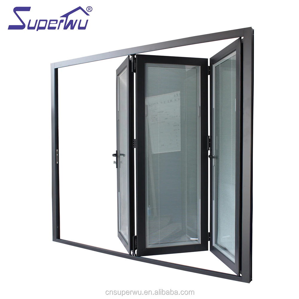 NAFS 2011 American standard Aluminum Glass Door/Folding Door System with Accordion Fly Screen
