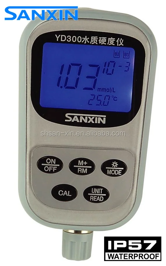 Sanxin Portable Handheld Water Hardness Meter Yd300 (caco3,Ip57,Ce,Iso