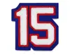 Different customized colors number fabric patches