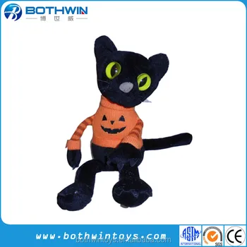 stuffed black cat halloween
