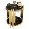 Ins Nordic coffee table marble top living room table titanium frame dinning table