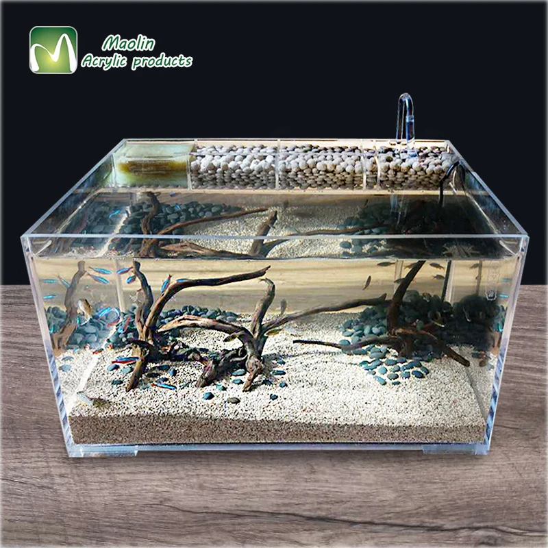 Modern Design Small Acrylic Betta Fish Tank Aquarium View Small