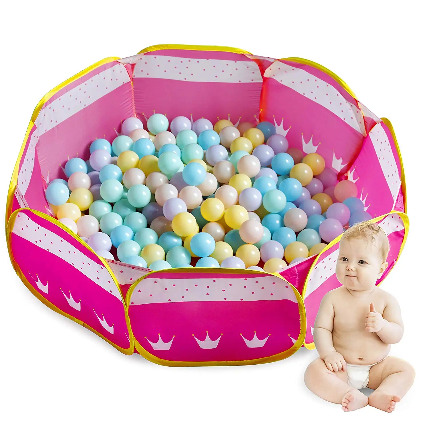 pink ball pit tent