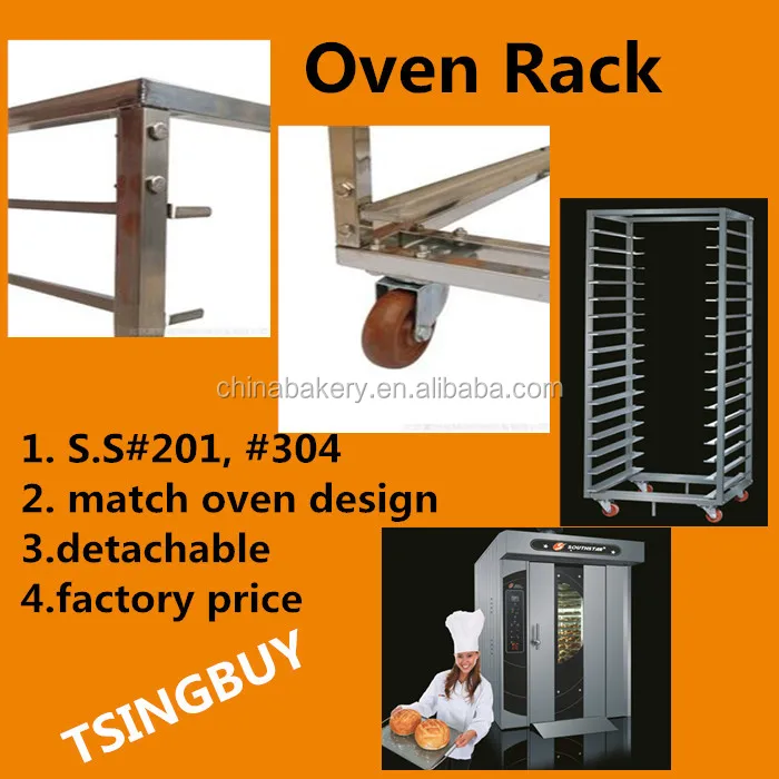 Customized Commercial Bakery Display Stainless Steel Trolley Rack Hs