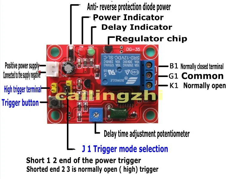 12v Delay Relay Module Can Be Set To Trigger On