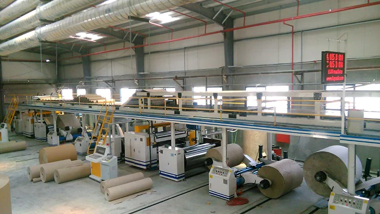 High Efficiency Corrugated Cardboard Production Line