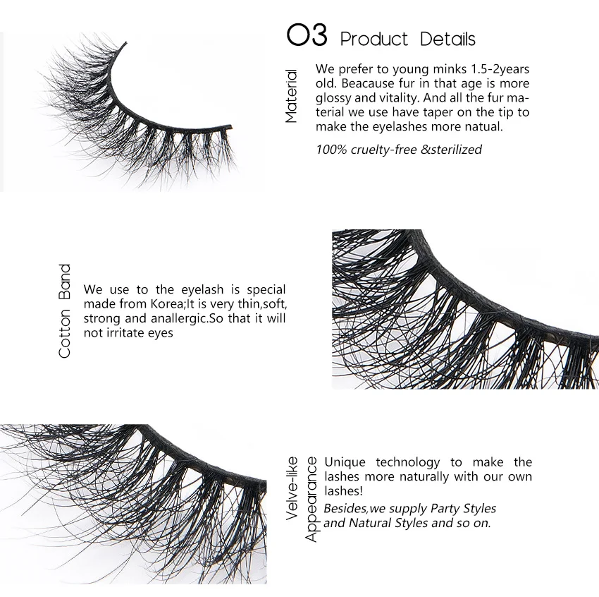 Private Label Custom Eyelash Packaging 3d Mink Lashes Customized