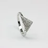 Love promise couple triangle 925 silver ladies ring manufacturers custom