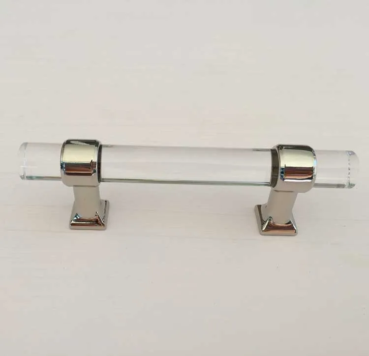 5" Lucite Acrylic Modern Handle Pull Furniture Door T Bar Knobs