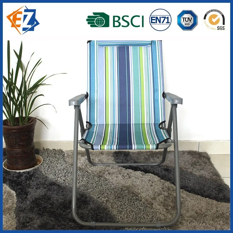 Foldable Steel Beach Chair With Pillow Buy Foldable Beach Chair With