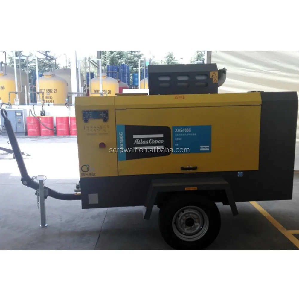 Atlas Copco Portable Diesel Mobile Screw Air Compressor - Buy Mobile ...