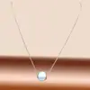 Global fashion style 12MM shell pearl necklace stainless steel clavicle chain shell necklace for female