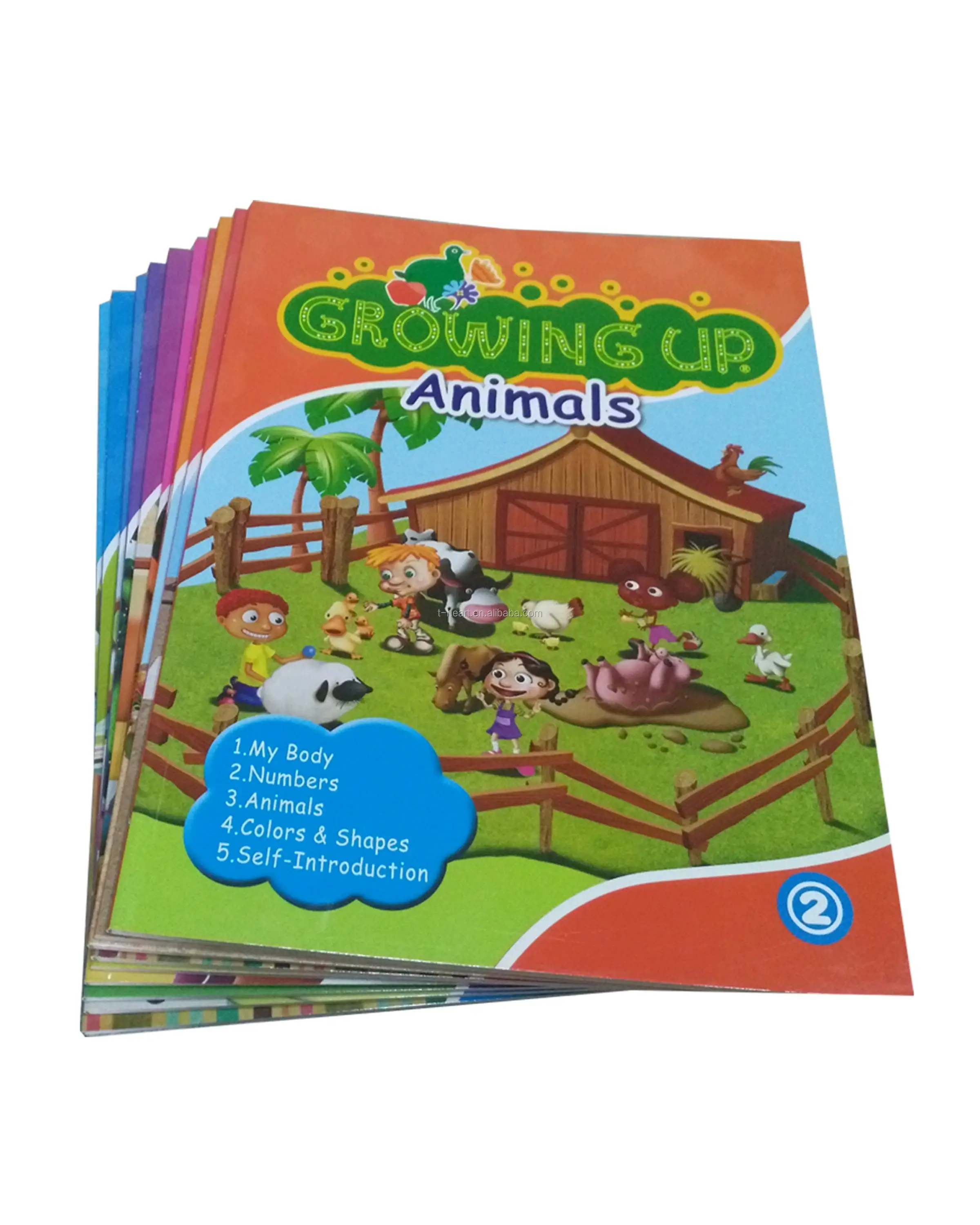 Colorful tumbuh buku untuk anak anak belajar bahasa inggris ABC dan hewan