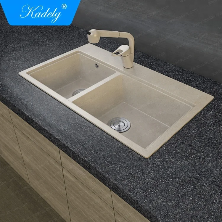 31 4/5" Dual Mount 60/40 Best Prices Double Bowl Granite Kitchen Sink