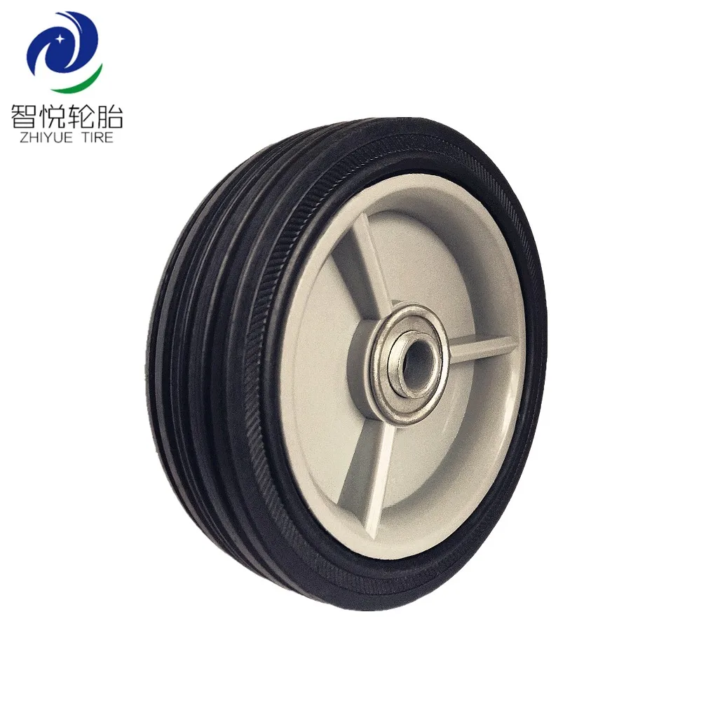 5 Inch Solid Rubber Wheels With Bearing For Garden Cart