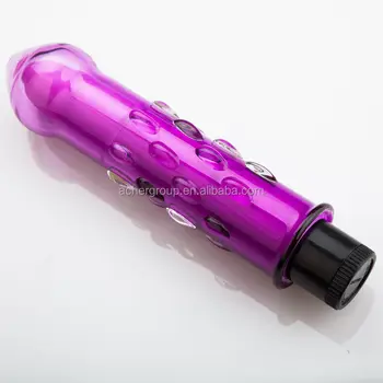 Vibrating glass dildo