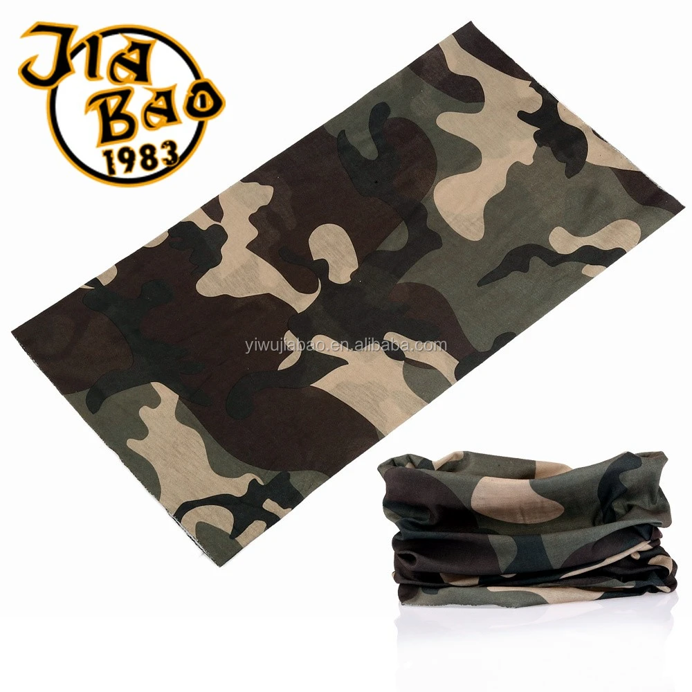 LOOGU 12-in-1 Headband Tigerstripe Camo Multifunctional Seamless Bandanas Headwear