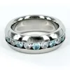 2018 New Arrival White Gold Plated Stainless Steel Eternity Diamond Forever Love Ring