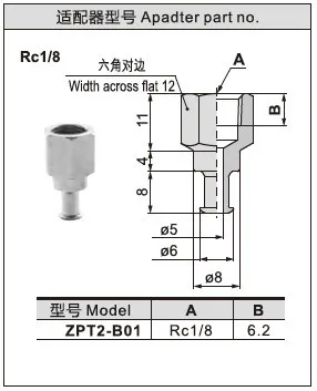 High Quality SMC type Vertical Vacuum Entry Without Buffer Vacuum Pad ZPT10CN-B5/B6/B01 or ZPT10CS-B5/B6/B01