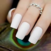 Press On Nail Kit Milk White Matte Square Fake Nail Art Tips Medium Size Quality DIY Manicure Tips 24 count