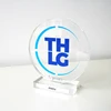 Bespoke Circular Etched Perspex Trophy Round Acrylic Award With Clear Base