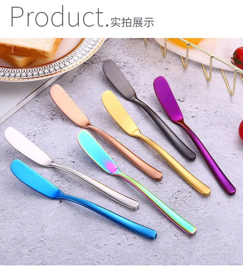 Wholesale Hot selling in Amazon Cheese Dessert Jam Stainless steel Small Butter Knife