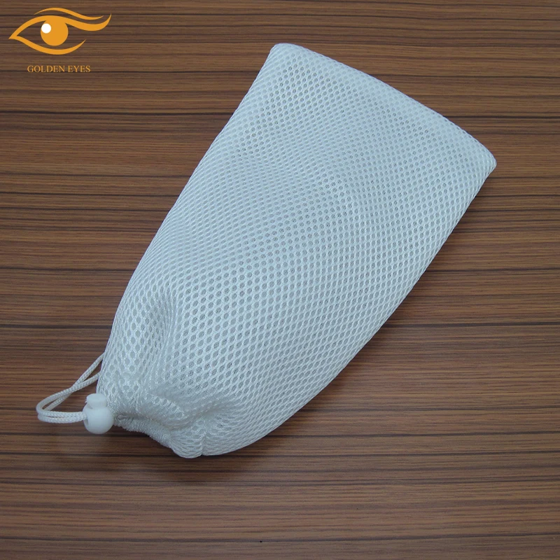 small white mesh bags