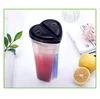 2 compartments plastic takeaway disposable coffee eco split cups