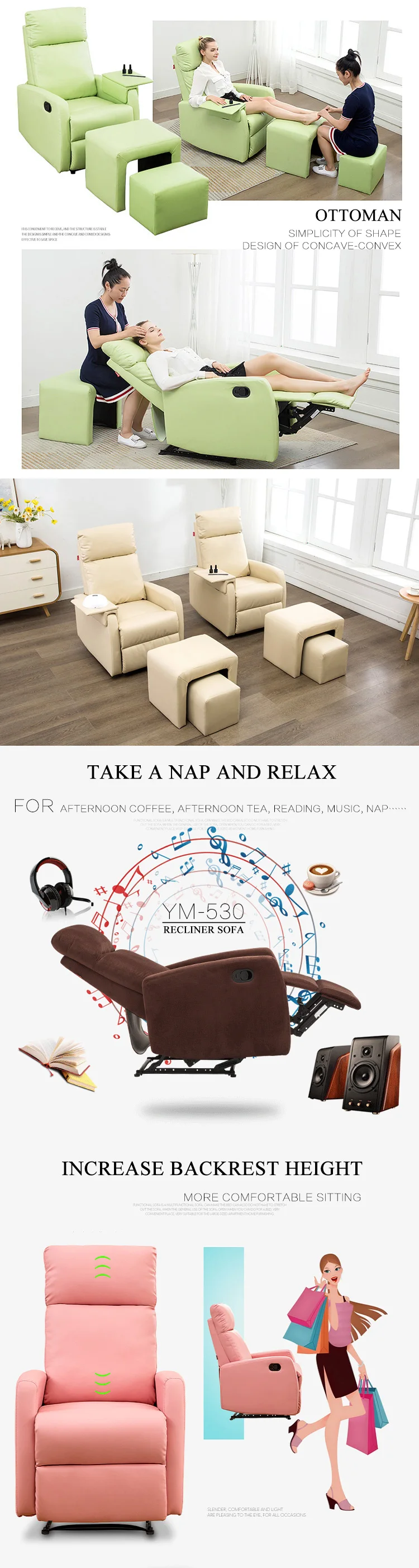 recliner sofa set modern fabric