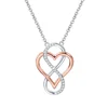 Jewelry 925 Sterling Silver Infinity Heart Necklace For Women