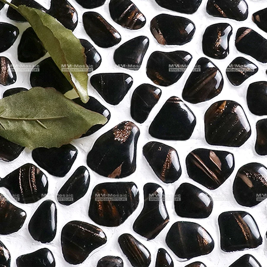 Venta al por mayor mosaico de azulejos de color marrón oscuro-Compre