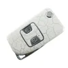 Snow White series locksmith tool 2 Button Folding Refit Remote key shell for toyota-Crack glaze / B1001-3