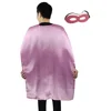 Cheap Light Pink Superhero Cape and Mask For Adults Family Party Capes Halloween Dress up Costumes Customized