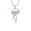 Heart Wearing Headphones with Music Notes Silver Pendant Necklace