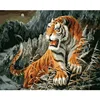 40*50cm yiwu factory wholesale animal art tiger oil painting by numbers