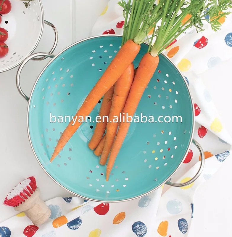 Factory Metal Fruit Basket Vegetable Fruit Colander Food Washing Basket Strainer 