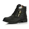 Top Quality Daily casual Military Lace up Buckle Combat Ankle High Quilted Credit Card Pocket ladies boots