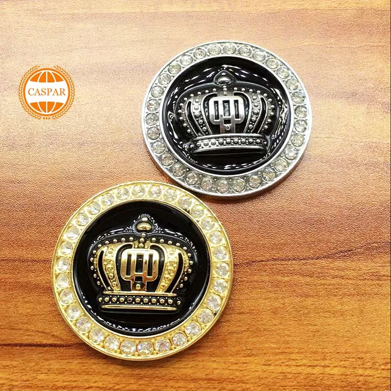 Metal 4.8cm Dia Car Badge Crown Diamond Model Car Emblem Sticker Custom ...