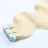 Best quality russian virgin remy human tape in hair extensions double down