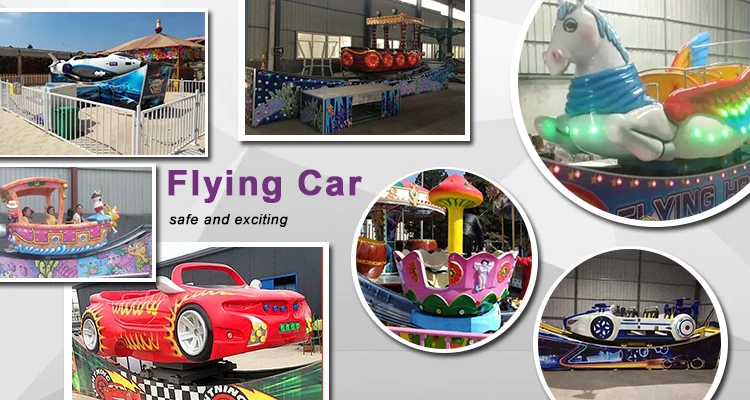 Amusement park play car racing games mini single track flying car for kids.jpg