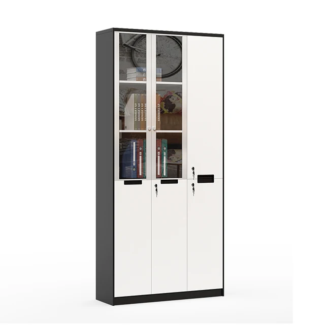 Hot selling office cabinet furniture wood double door New design plastic handle office filing cabinet