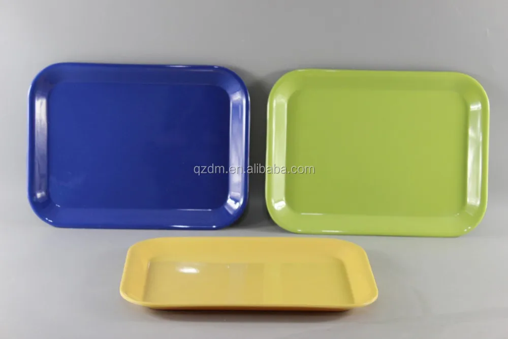 Solid Melamine Serving Tray/Food Grade Melamine Colorful Tray