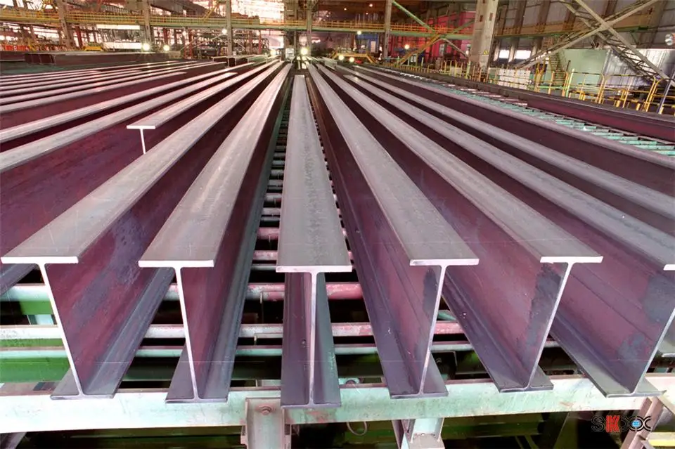 What are some common sizes of structural steel beams?