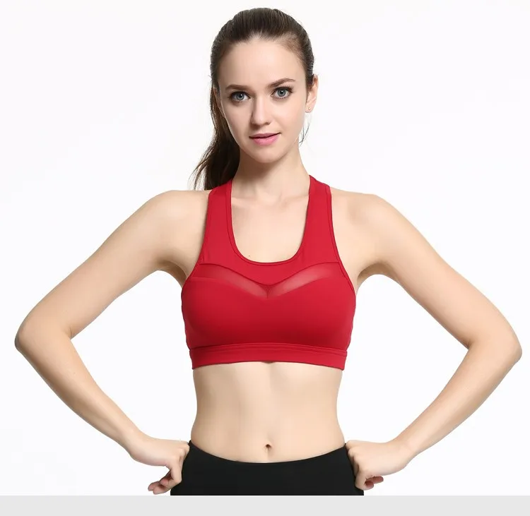 girls red sports bra